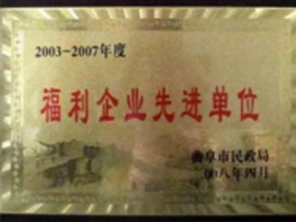 2003-2007年度福利企业先进单位